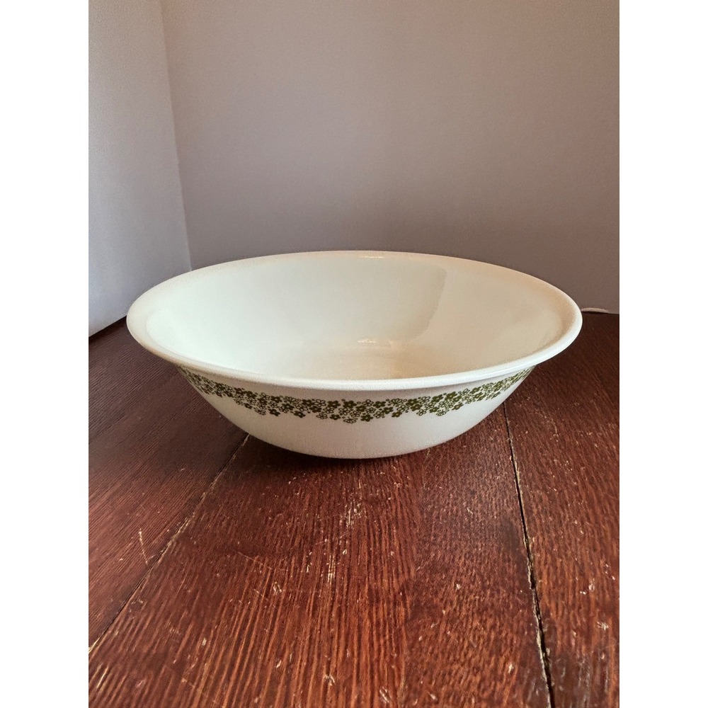 Corelle Crazy Daisy Spring Blossom Green Serving Bowl 10 inch Vintage Corning